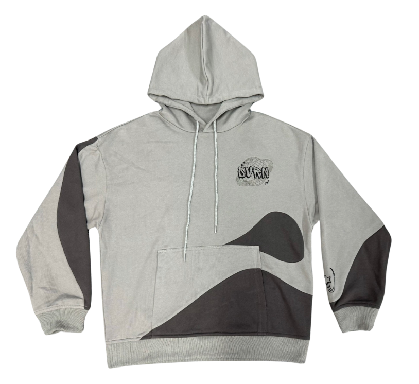 Dark Grey and Light Grey Puff Print Ignite Your Style Hoodie